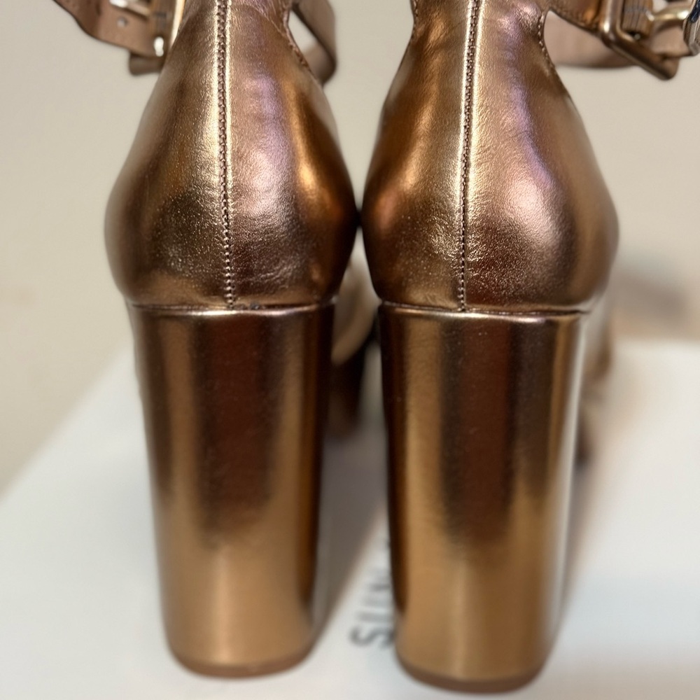 Sun + Stone Bronze Heels - Picture 4 of 6